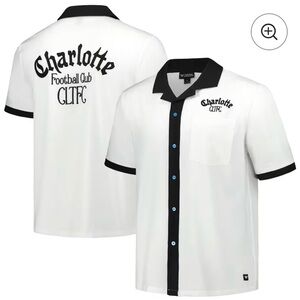 Men's The Wild Collective White Charlotte FC Bowler Button-Up Shirt
